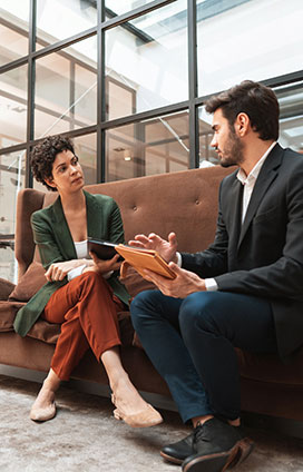 Business people having a meeting